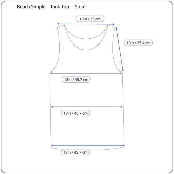 Beach Simple Logo Cotton Blend U.S.A Made Small Blue White Letters Tank Top - Picture 2 of 12
